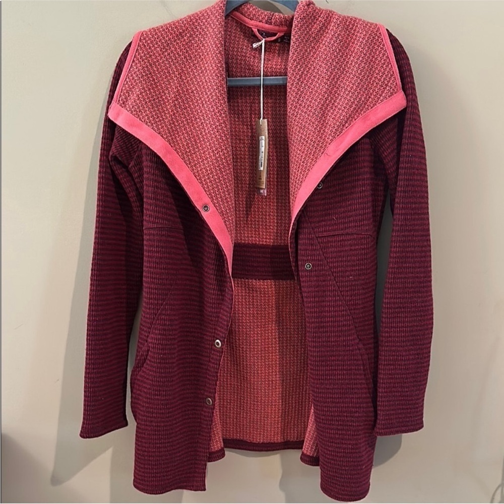 Prana Milana wool jacket red berry - Picture 2 of 4